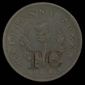 Canada, Province of Nova Scotia, 1/2 penny : 1823