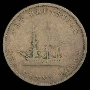 Canada, Province of New Brunswick, 1 penny : 1843