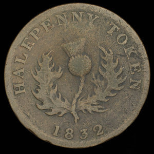 Canada, Province of Nova Scotia, 1/2 penny : 1832