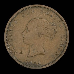 Canada, Province of New Brunswick, 1/2 penny : 1854