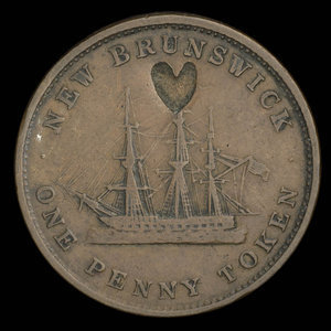 Canada, Province of New Brunswick, 1 penny : 1843