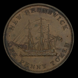 Canada, Province of New Brunswick, 1 penny : 1843