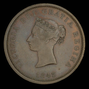 Canada, Province of New Brunswick, 1 penny : 1843