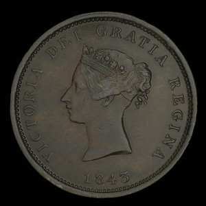 Canada, Province of New Brunswick, 1 penny : 1843