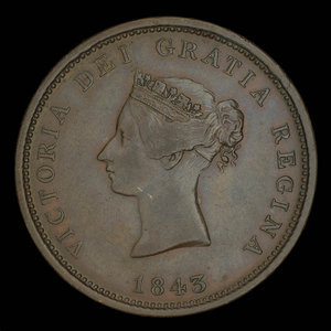 Canada, Province of New Brunswick, 1 penny : 1843