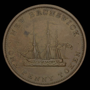 Canada, Province of New Brunswick, 1 penny : 1843