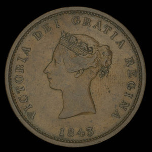 Canada, Province of New Brunswick, 1 penny : 1843