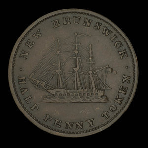 Canada, Province of New Brunswick, 1/2 penny : 1843