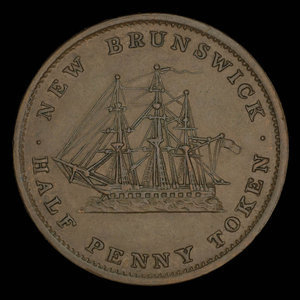 Canada, Province of New Brunswick, 1/2 penny : 1843