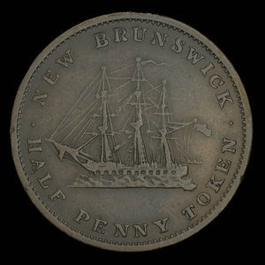 Canada, Province of New Brunswick, 1/2 penny : 1843