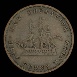 Canada, Province of New Brunswick, 1/2 penny : 1843