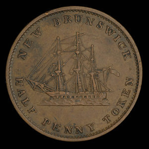 Canada, Province of New Brunswick, 1/2 penny : 1843