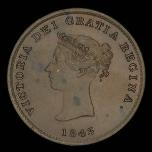 Canada, Province of New Brunswick, 1/2 penny : 1843