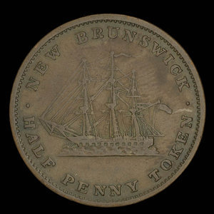 Canada, Province of New Brunswick, 1/2 penny : 1843