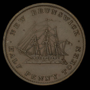 Canada, Province of New Brunswick, 1/2 penny : 1843