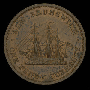 Canada, Province of New Brunswick, 1 penny : 1854