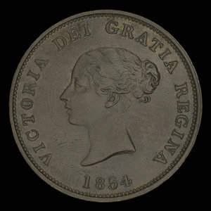 Canada, Province of New Brunswick, 1 penny : 1854