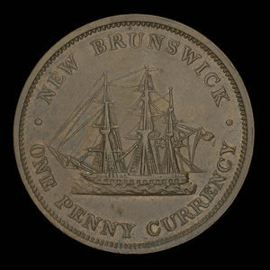 Canada, Province of New Brunswick, 1 penny : 1854