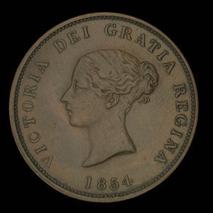 Canada, Province of New Brunswick, 1 penny : 1854