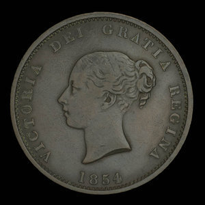 Canada, Province of New Brunswick, 1/2 penny : 1854