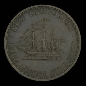 Canada, Province of New Brunswick, 1/2 penny : 1854