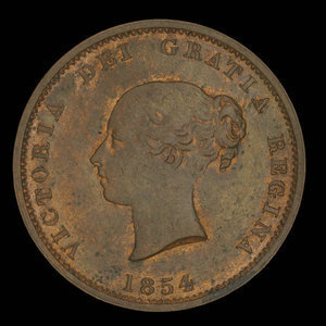 Canada, Province of New Brunswick, 1/2 penny : 1854