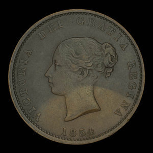 Canada, Province of New Brunswick, 1/2 penny : 1854