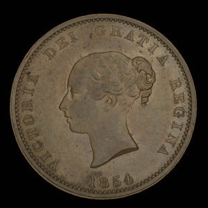 Canada, Province of New Brunswick, 1/2 penny : 1854