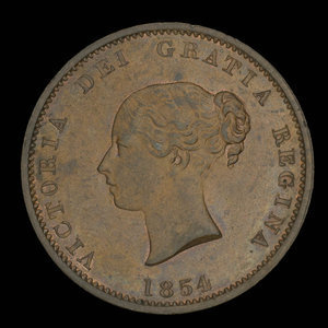 Canada, Province of New Brunswick, 1/2 penny : 1854