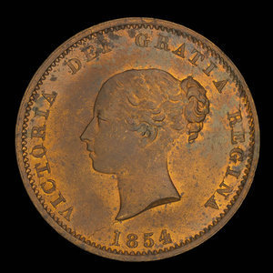 Canada, Province of New Brunswick, 1/2 penny : 1854