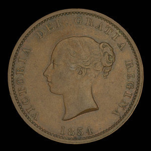 Canada, Province of New Brunswick, 1/2 penny : 1854