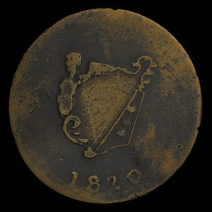 Canada, unknown, 1/2 penny : 1820