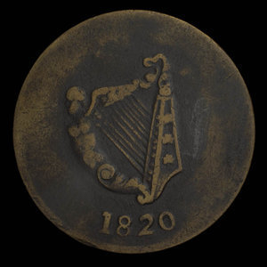Canada, unknown, 1/2 penny : 1820