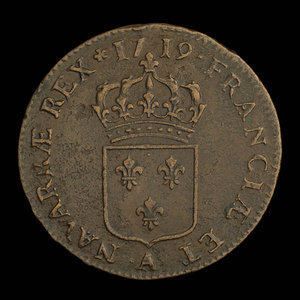 France, Louis XV, 1 sol : 1719