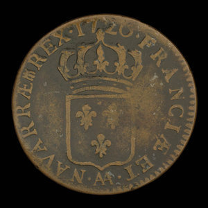 France, Louis XV, 1/2 sol : 1720