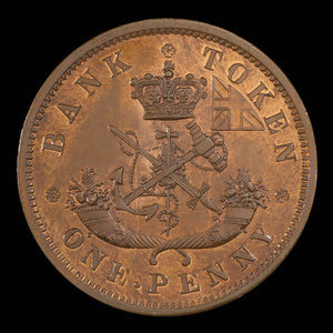 Canada, Bank of Upper Canada (York), 1 penny : 1852