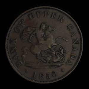 Canada, Bank of Upper Canada (York), 1/2 penny : 1850