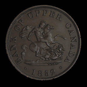 Canada, Bank of Upper Canada (York), 1/2 penny : 1852