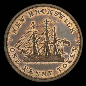 Canada, Province of New Brunswick, 1 penny : 1843