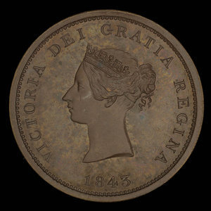 Canada, Province of New Brunswick, 1 penny : 1843