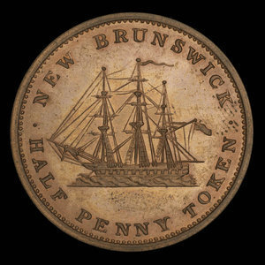 Canada, Province of New Brunswick, 1/2 penny : 1843