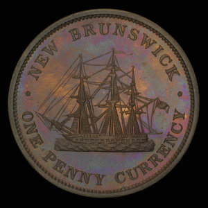 Canada, Province of New Brunswick, 1 penny : 1854