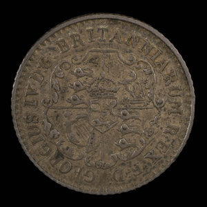 Great Britain, George IV, 1/16 dollar : 1822