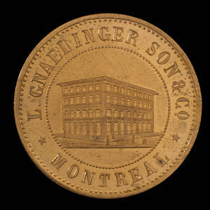 Canada, L. Gnaedinger, Son & Company, no denomination : 1887