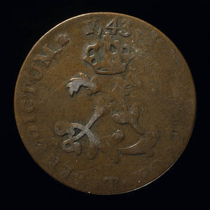 France, Louis XV, 2 sous : 1743