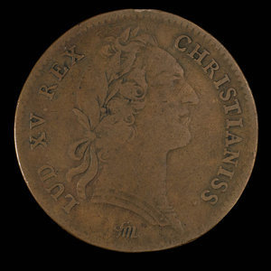 France, Louis XV, no denomination : 1755