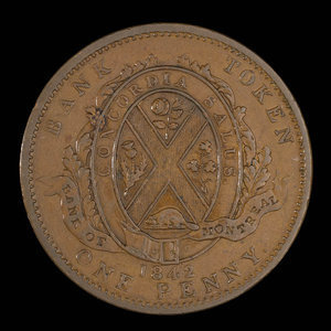 Canada, Bank of Montreal, 1 penny : 1842