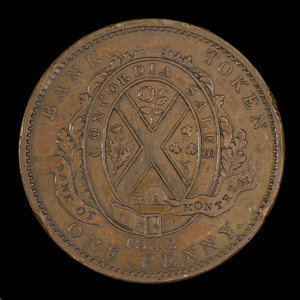 Canada, Bank of Montreal, 1 penny : 1842