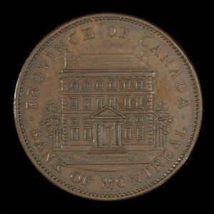 Canada, Bank of Montreal, 1 penny : 1842