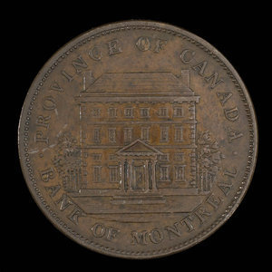 Canada, Bank of Montreal, 1 penny : 1842